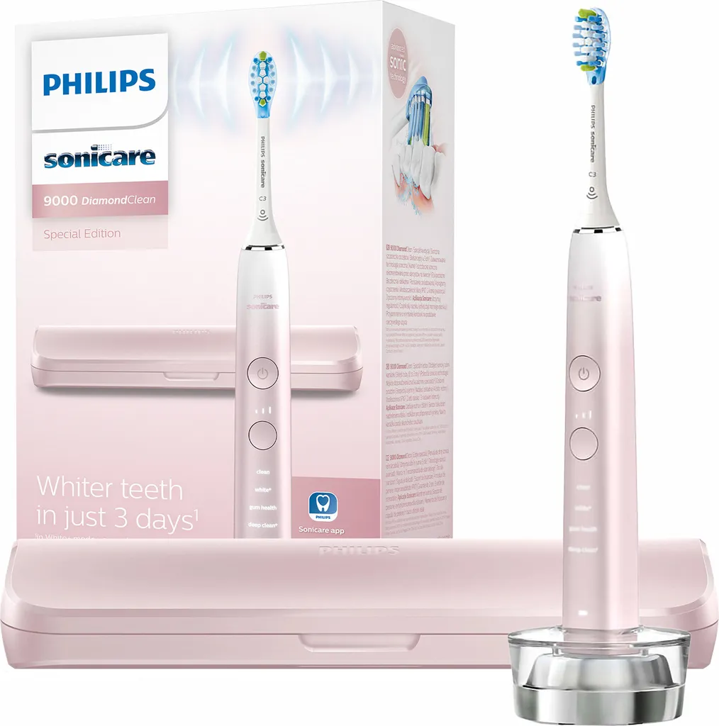 Philips Sonicare Diamond Rose : Brosse à dents 4 modes de brossage