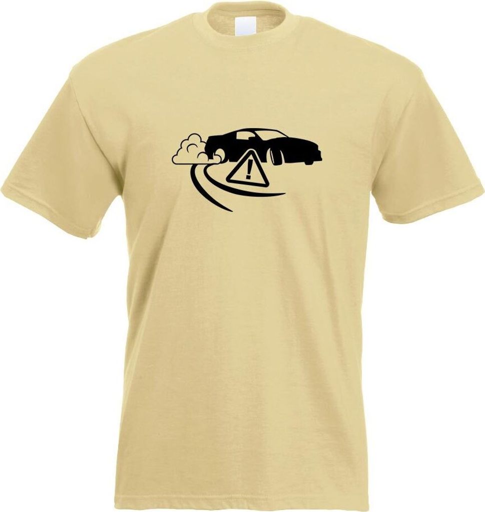 Kiwistar - T-Shirt - Khaki - Achtung Drift King Motiv Bedruckt Funshirt Design Print - mit Motiv Bedruckt - Funshirt Design - Sport - Freizeit - He...