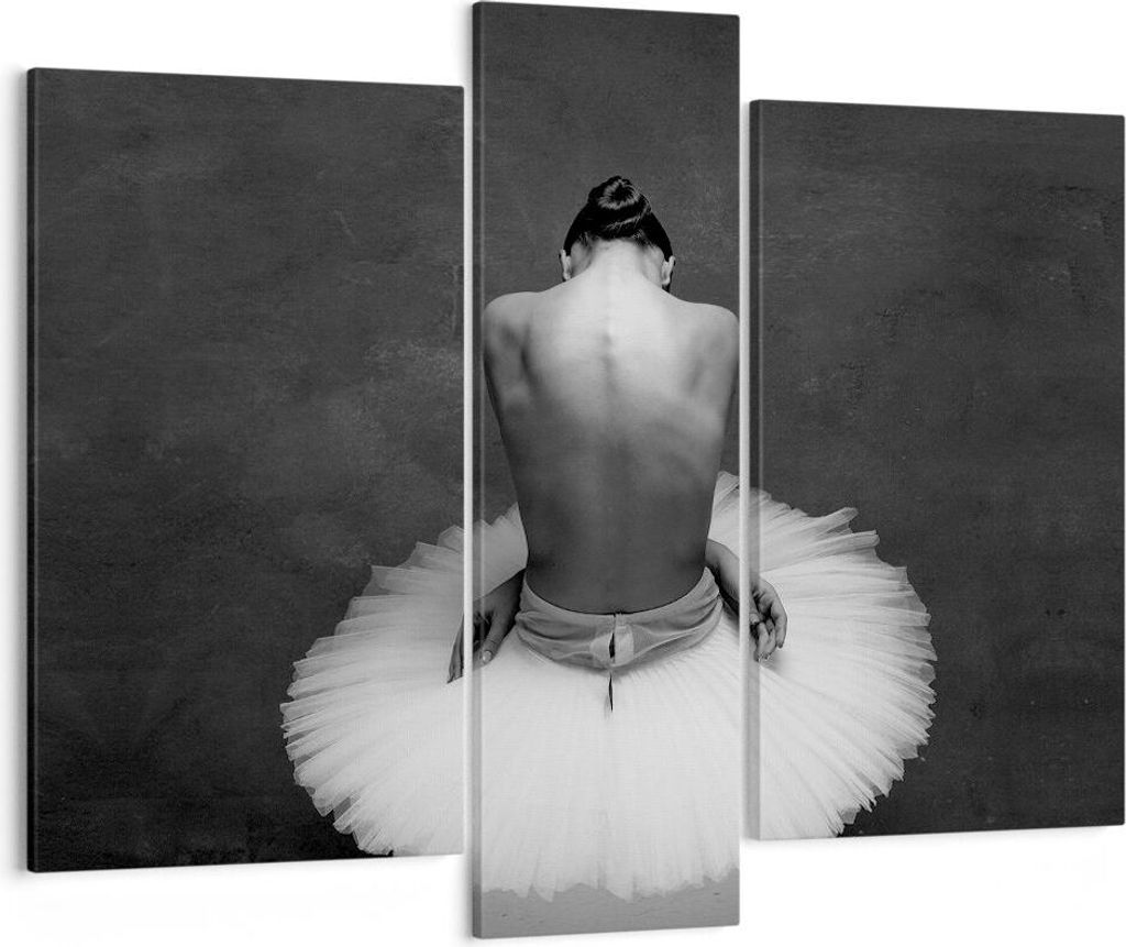 Bild auf Leinwand - Leinwandbild - 3 Teile - Ballerina Rücken Stück - 95x80cm - Wand Bild - Wanddeko - Wandbilder - Leinwanddruck - Bilder - Wand...