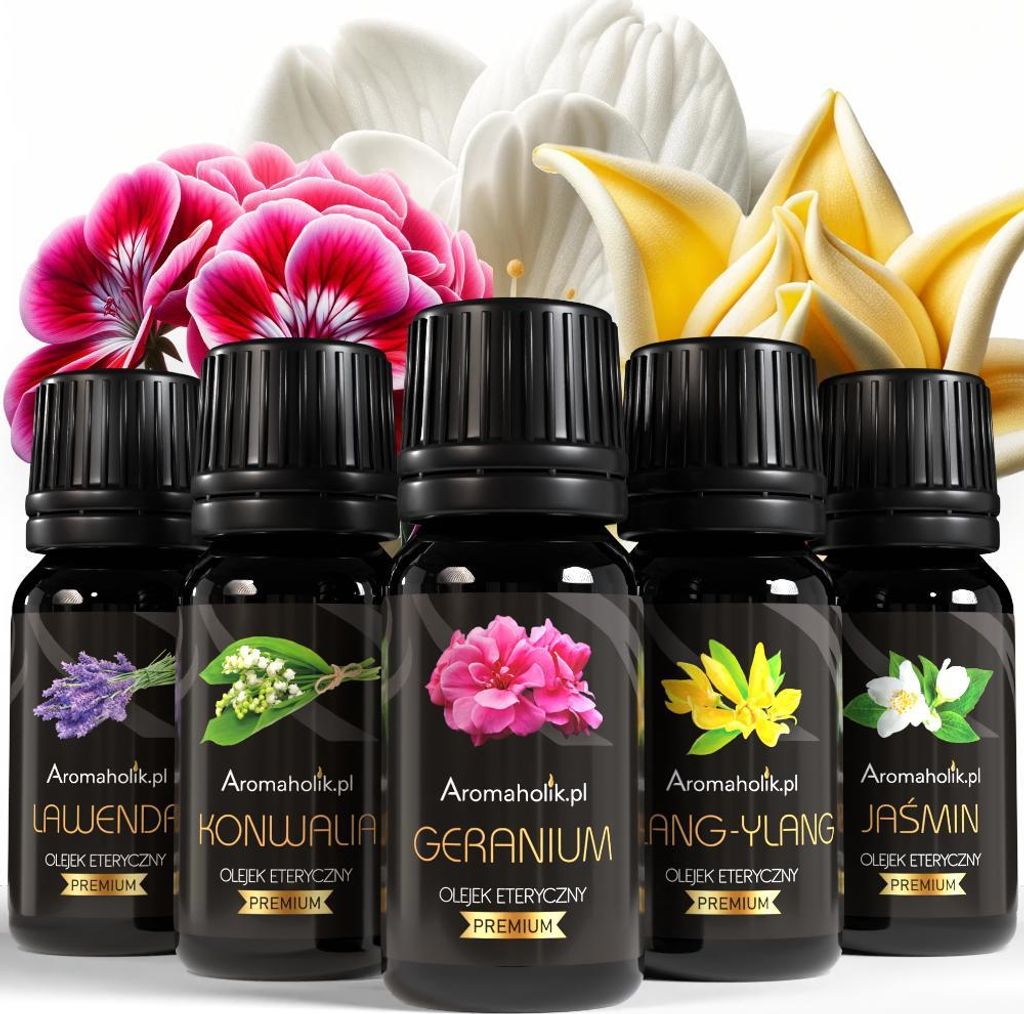 Bio-ätherische Öle für Luftbefeuchter, 50 ml Set - Floral XL