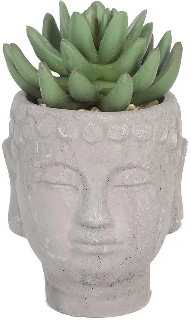 Plante artificielle Bouddha aux feuilles vertes en pot déco 45cm