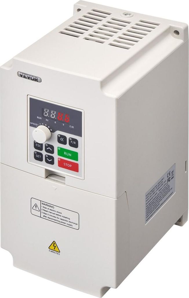 Frequenzumrichter 5 PS, 4 kW, 8,5 A, 3-phasiger Wechselstrom, Eingang 380 V, Ausgang 3-phasig 0–380 V, 0–2000 Hz
