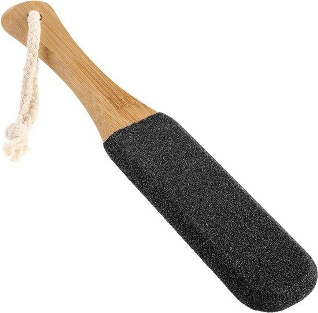 Râpe à pieds manuelle en bois noir pour éliminer callosités et peaux dures