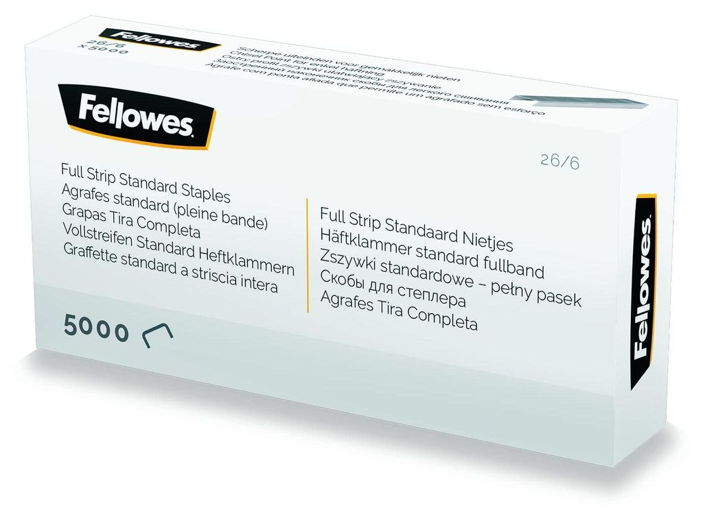 Zszywki Fellowes 26/6 /5000 sztuk/ Pasek Standardowy 210 zszywek 5117501