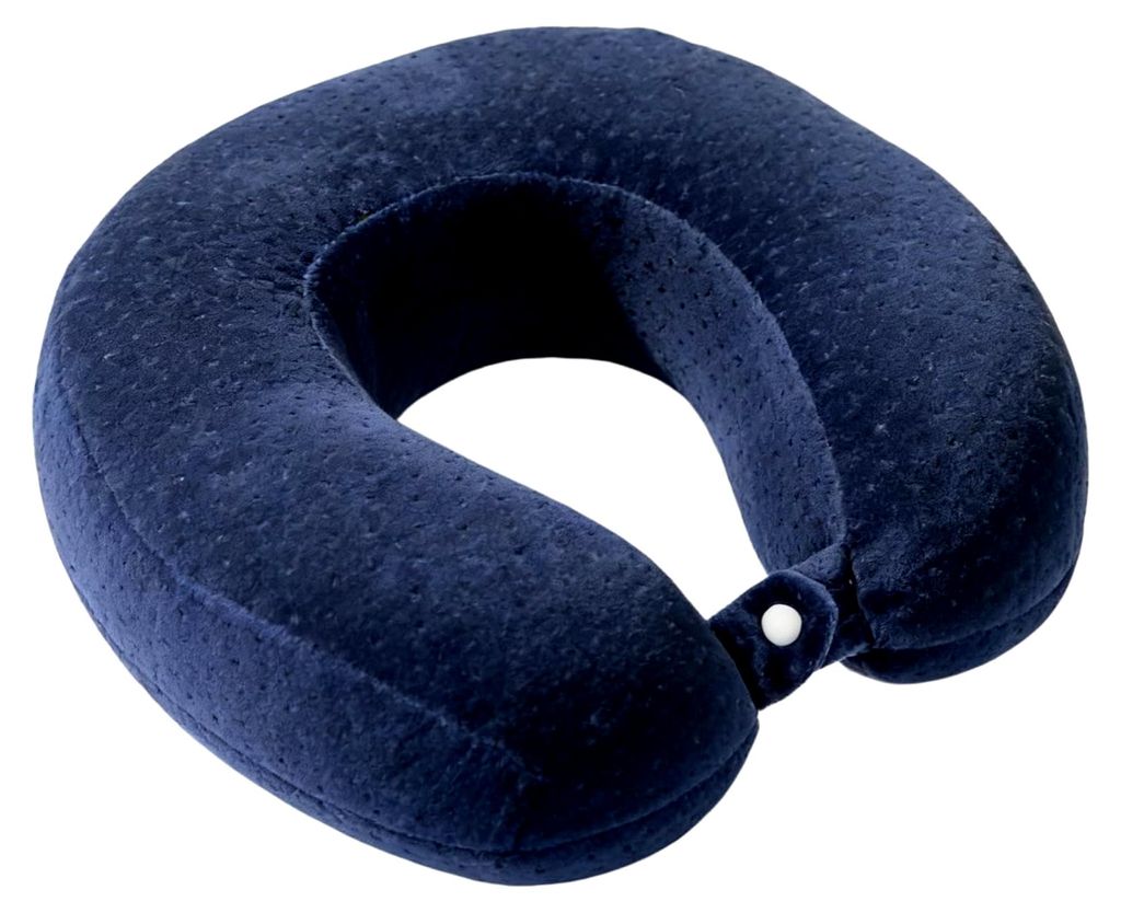 Nackenkissen – fest stützendes Flugzeug & Büro – Reisekissen aus Memory Foam mit kühlendem Gel, 32×28×11 cm