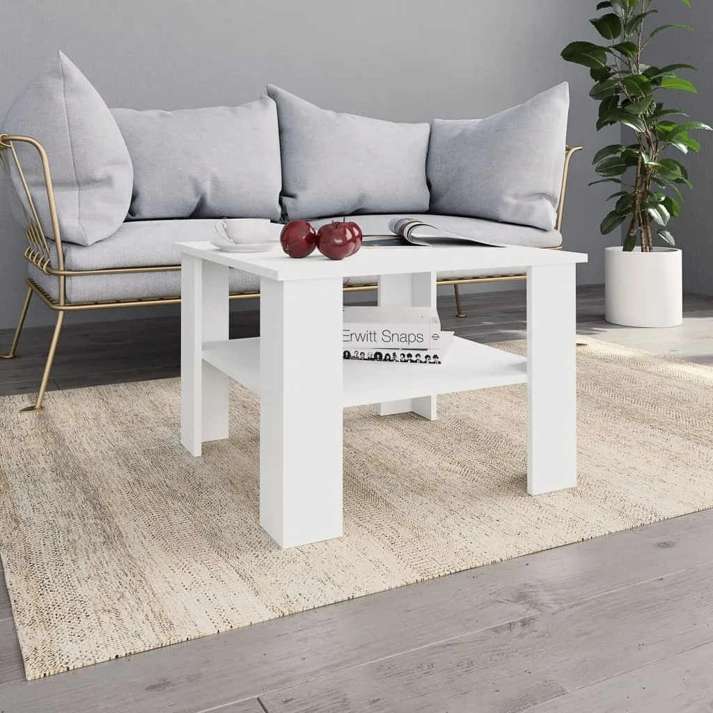 Tavolino Bianco Quadrato 60x60 Maison Exclusive - Casa e Famiglia