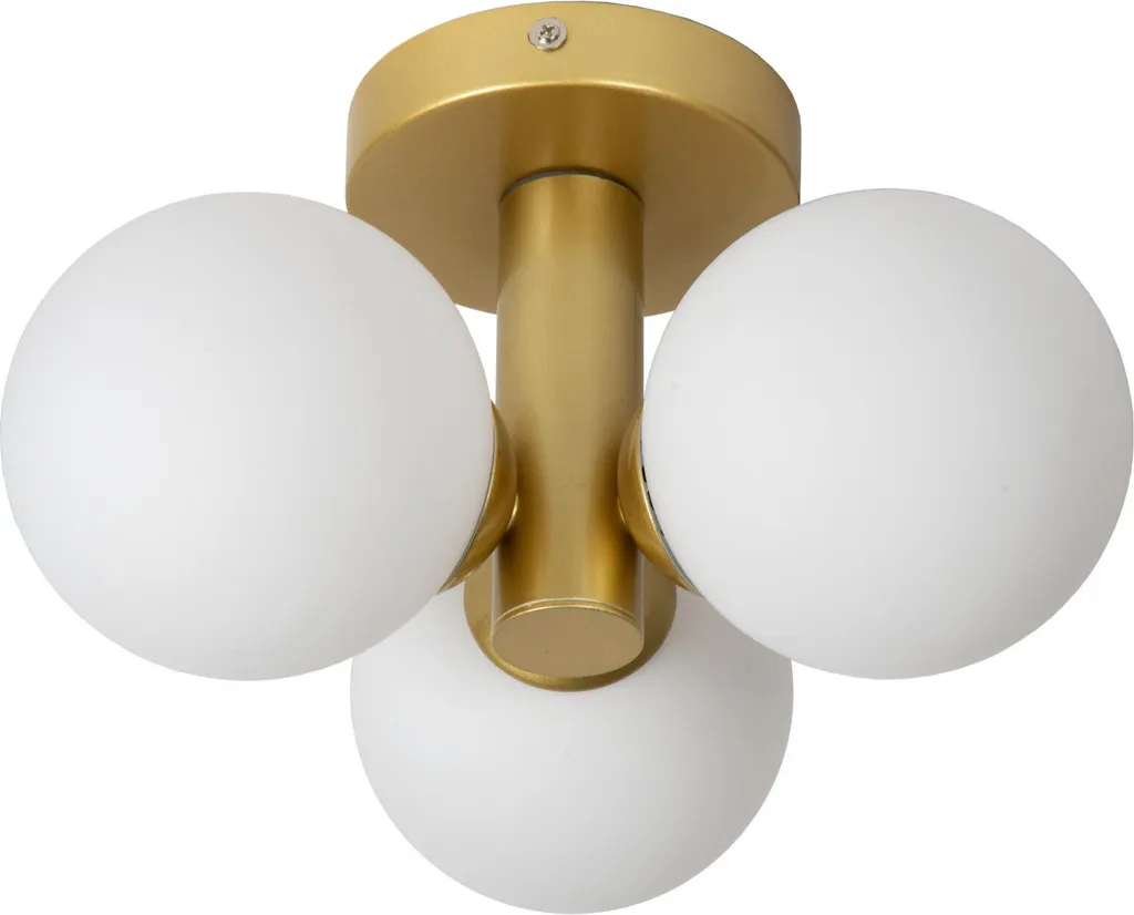 Plafonnier doré 3 globes TRUDY Lucide G9 pour éclairage chic et cosy
