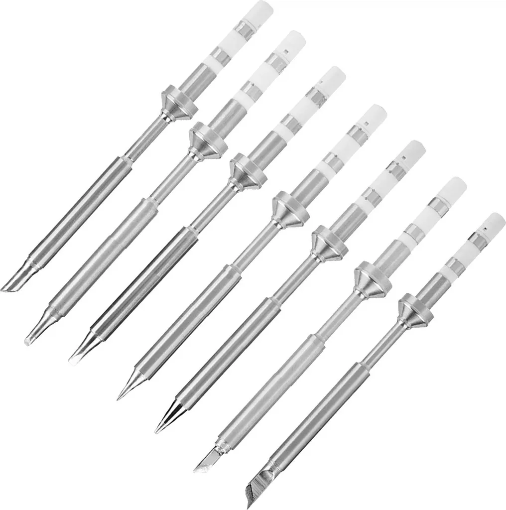 7 mini punte di saldatura in acciaio inox, ricambio per saldatori TS100, 7 tipi