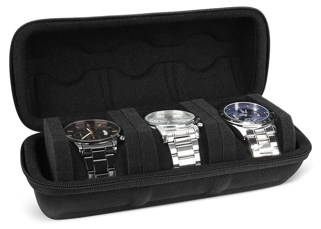 Boîte à montres avec supports EVA et protection anti-choc pour 3 montres