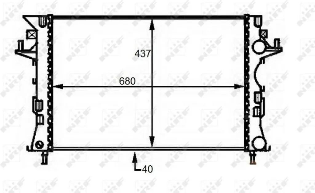 Radiateur de refroidissement moteur pour Renault Espace 4 et Vel Satis V6 dCi