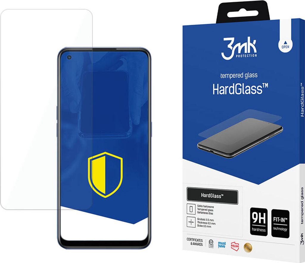 3mk HardGlass Schutzglas für Oppo Reno7 5G - Extrem kratzfest und langlebig KP20576