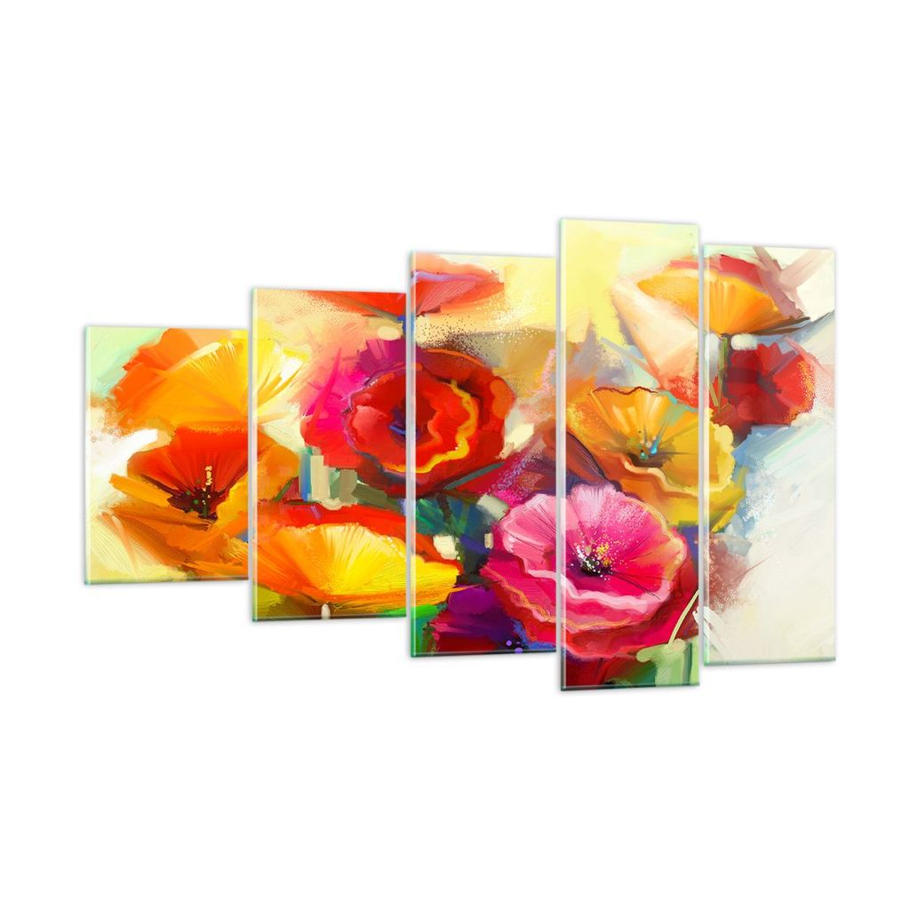 Bilder auf glas - Blumen Frühling Flora Garten - 100x60cm - Glasbilder - Wandbilder - Kunstdruck - zum Aufhängen bereit - Wanddekoration aus Glas...