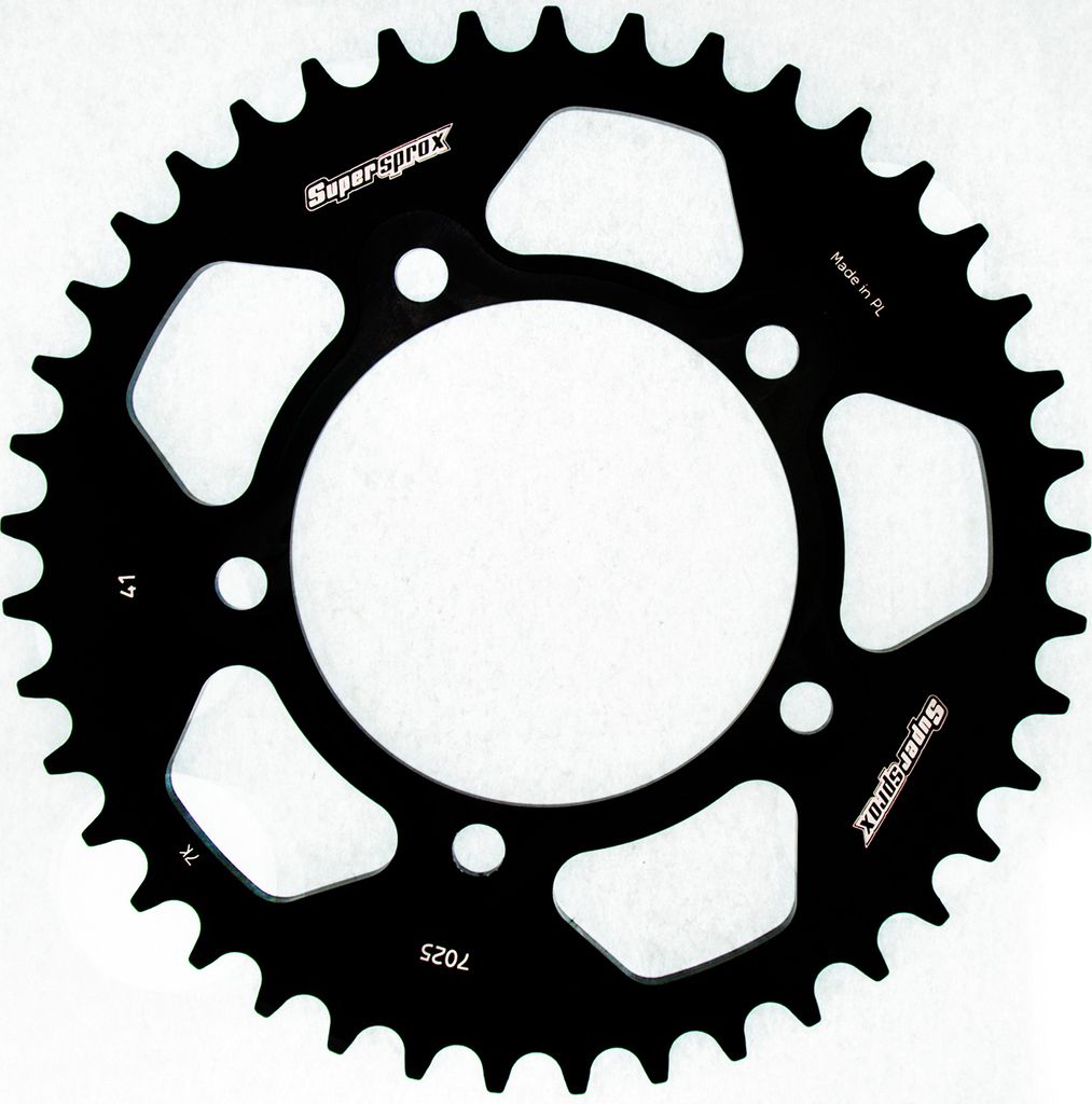 Supersprox Alu-Kettenrad 520 - 41Z (schwarz) RAL-7025:41-BLK|ID 100,0 LK 120,0 5-Loch