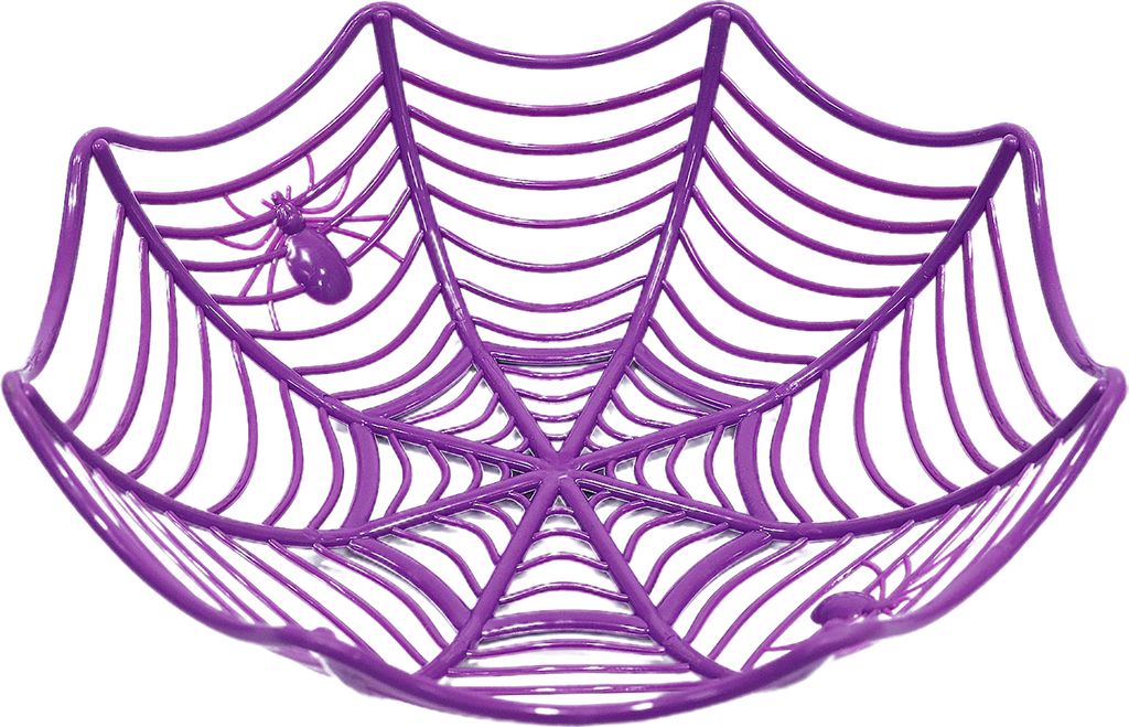 Obstkorb Halloween Spinnennetzform Obstschale Mehrzwecke Ausständige Candy Basket Party Dekoration-Lila