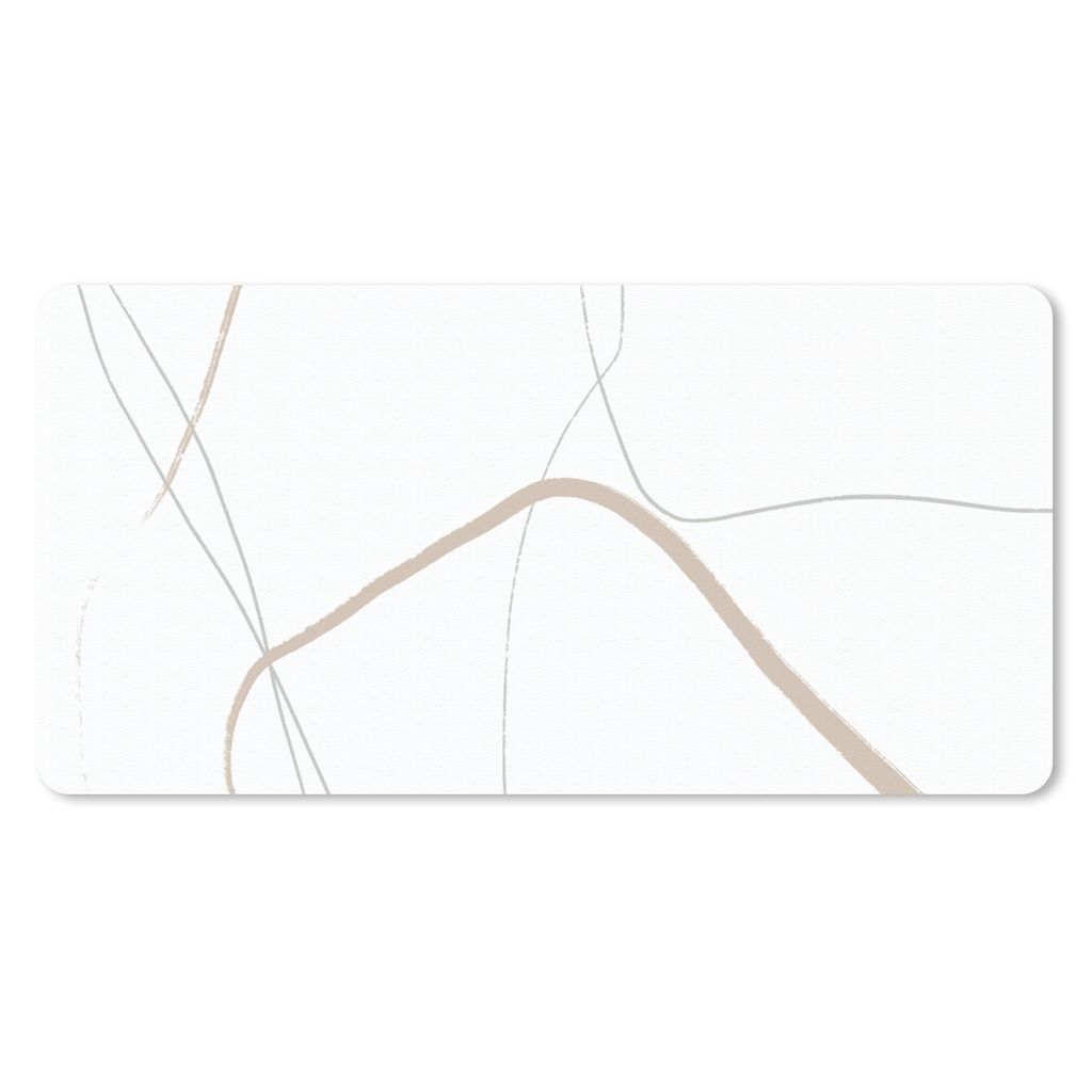MuchoWow Mauspad Mousepad Abstrakt - Minimalismus - Linienkunst 60x30 cm - Mousepads - Maus Mat - Pad - Mausunterlage - Nachhaltig