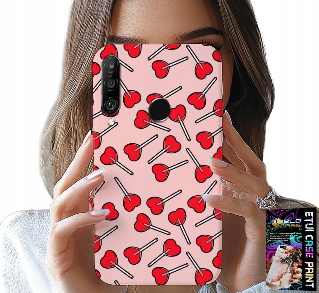 Hülle Für Huawei P30 Lite - Feminine, Modische Lollipop Herz Design Hülle