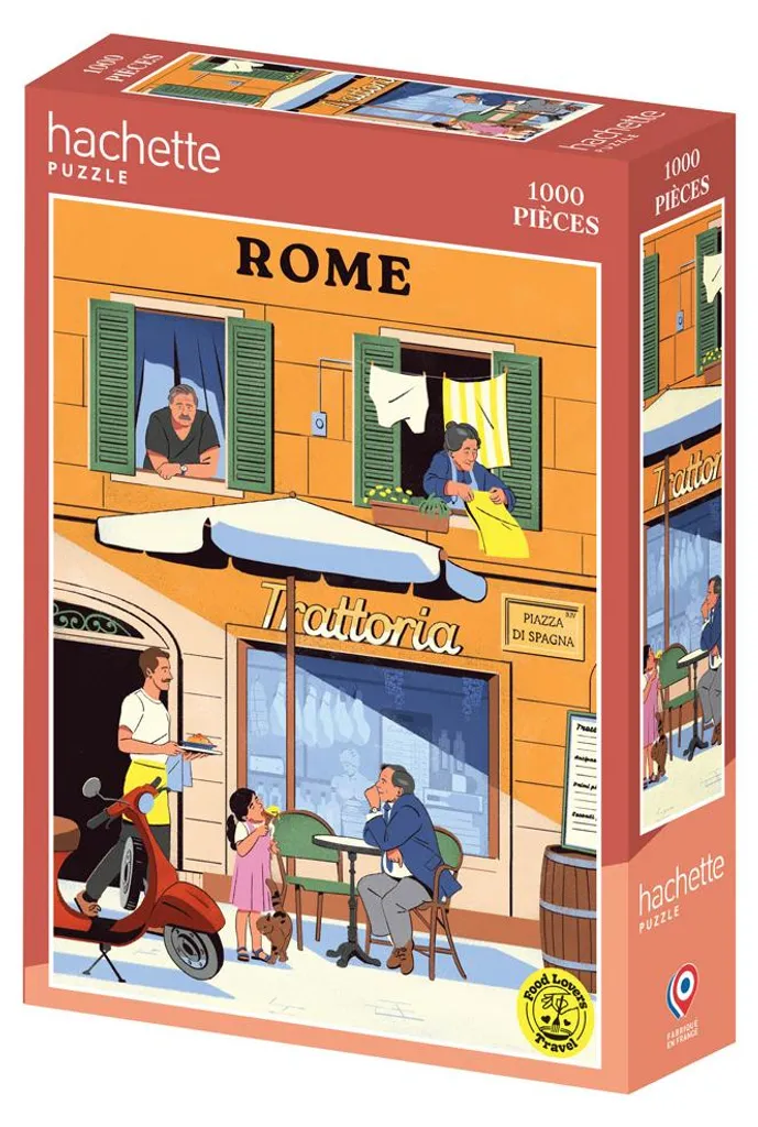 Puzzle 1000 pièces Hachette Rome : Activité détente et voyage ludique
