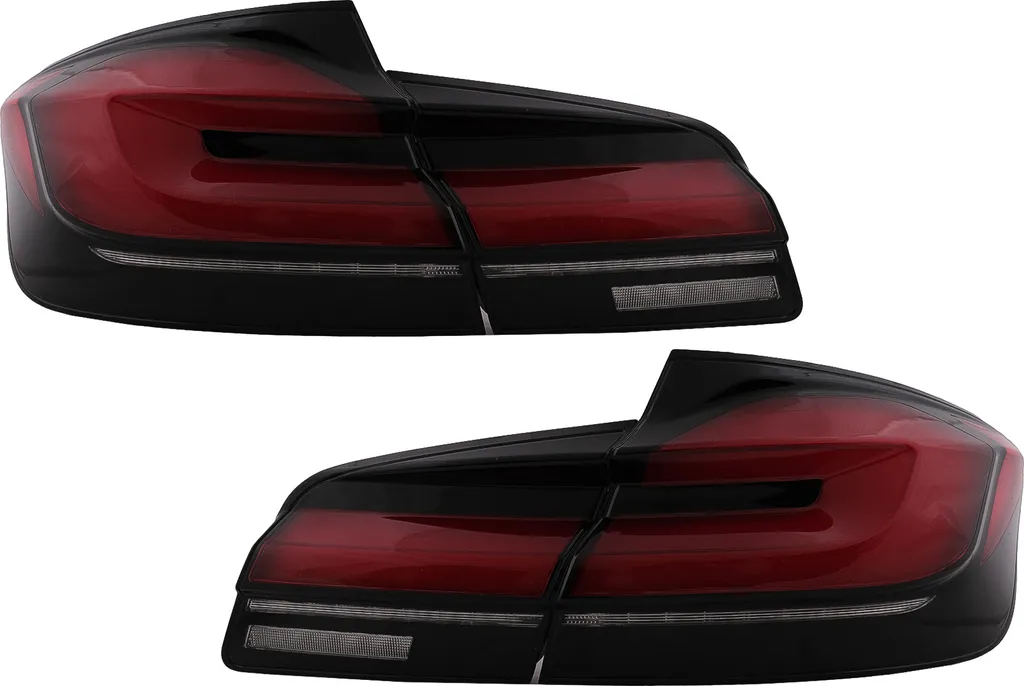 Feux arrière LED BMW Série 5 F10 look LCI G30 Rouge Noir Dynamique
