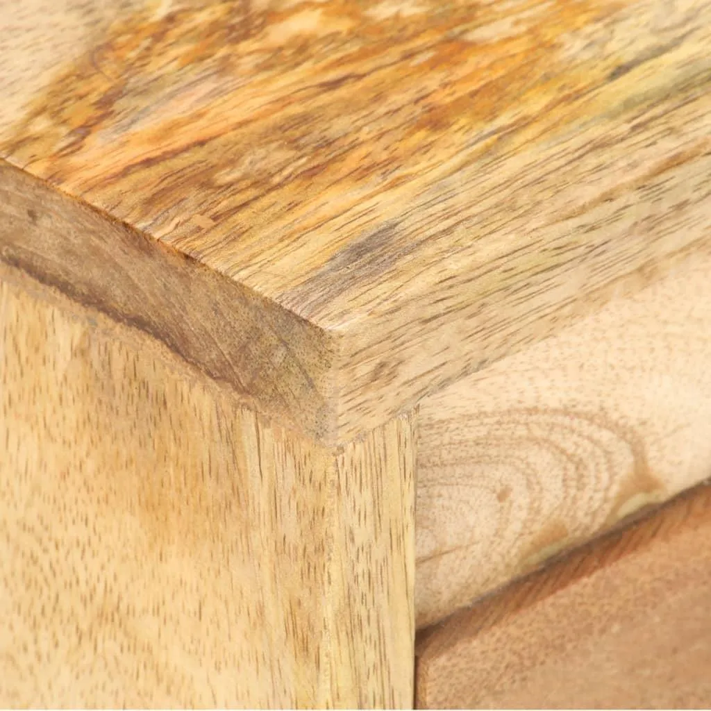 Table de nuit artisanale bois de manguier massif 40x30x45 cm durable