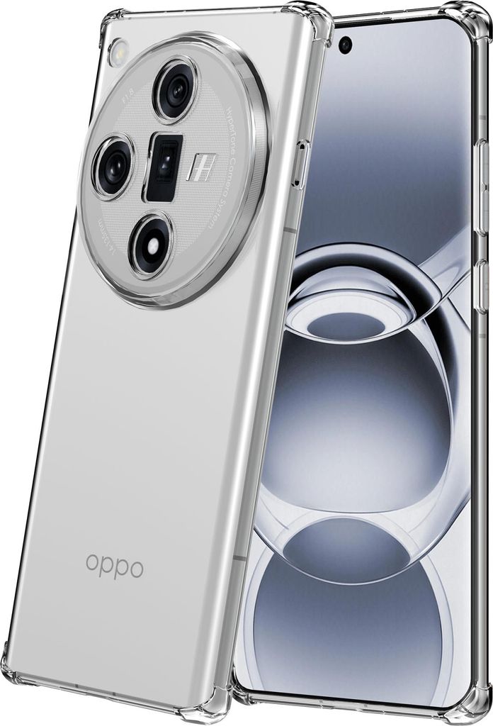 Geeignet für Oppo Find X7 Phone Case Transparent mit Bumper - Clear Case stoßfest TPU Silikon Back Cover Case Transparent - Smartphonics