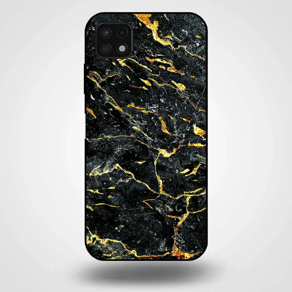 Cover Samsung A22 5G TPU Antiurto Marmo Oro | Protezione Smartphonica