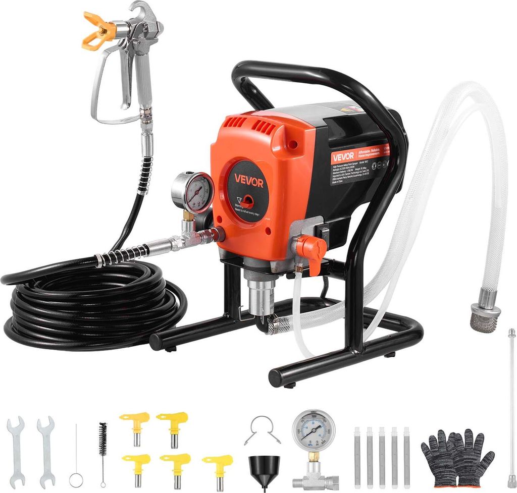 VEVOR bezvzduchový stříkací systém 900 W 3300 psi, 1,78 Obrázek produktu 