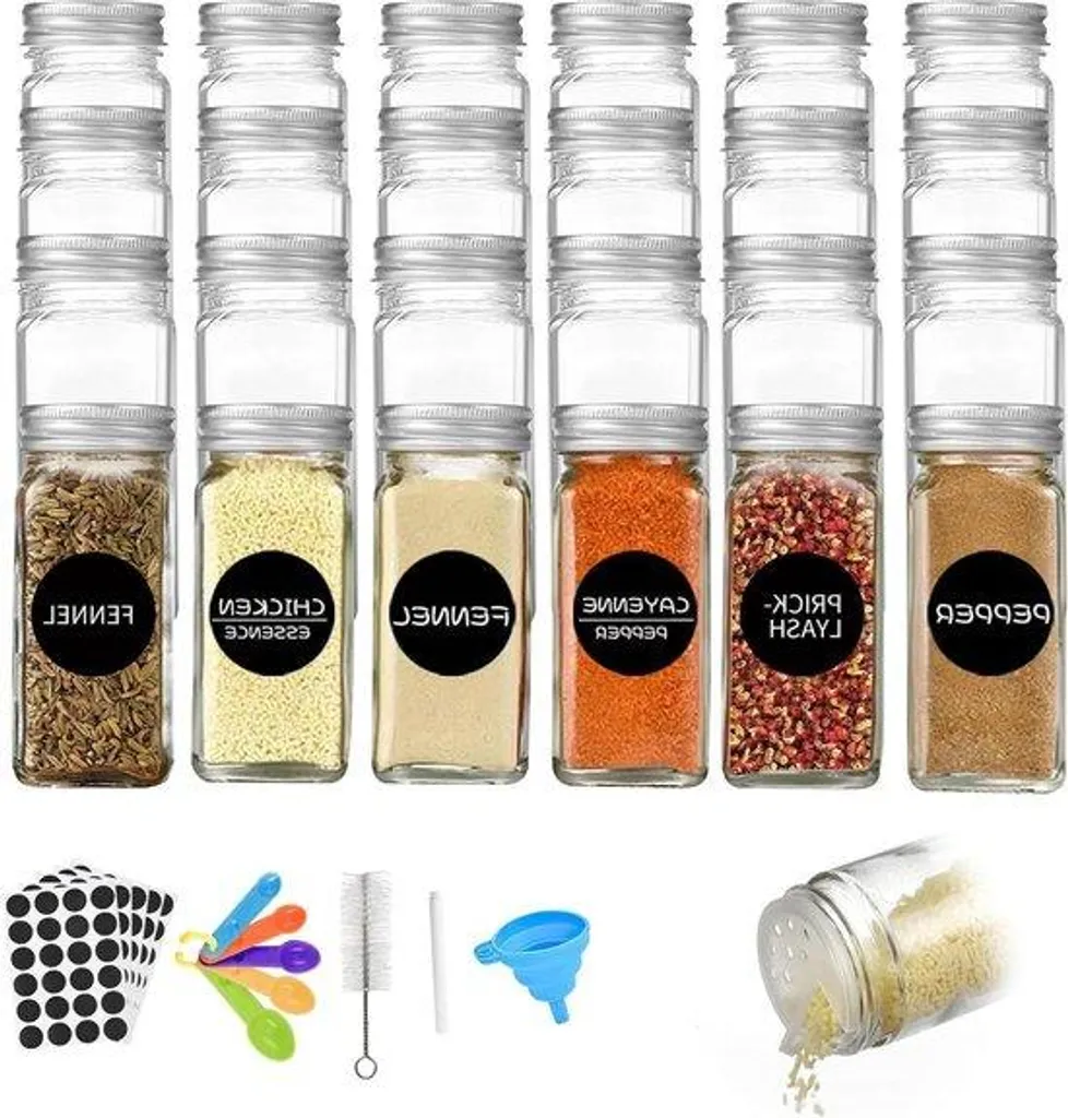 Bocaux en verre 120ml avec couvercles hermétiques et kit d'entretien