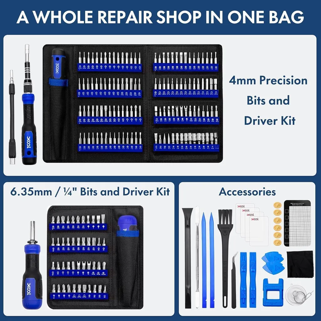 Kit Réparation Ordinateur et Console Tournevis de Précision 200 Outils - 2