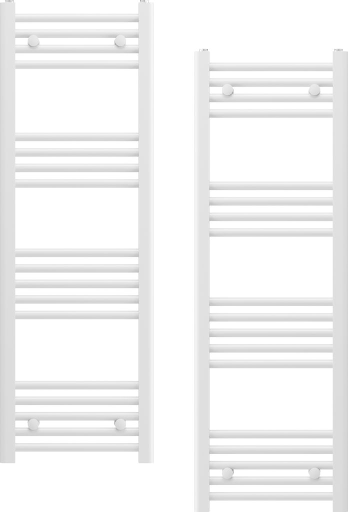 Granitan | Badheizkörper Breno - 40x120 cm - Weiß - Modernes Design - Flexibler Montage