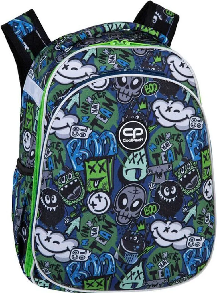 Sac à dos CoolPack Turtle Monster Team avec bretelles renforcées (1 pc)