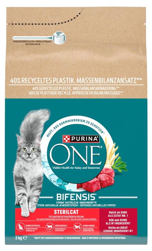 Purina ONE Bifensis Sterilcat 3kg Sucha Karma z Wołowiną Zdjęcie produktu 