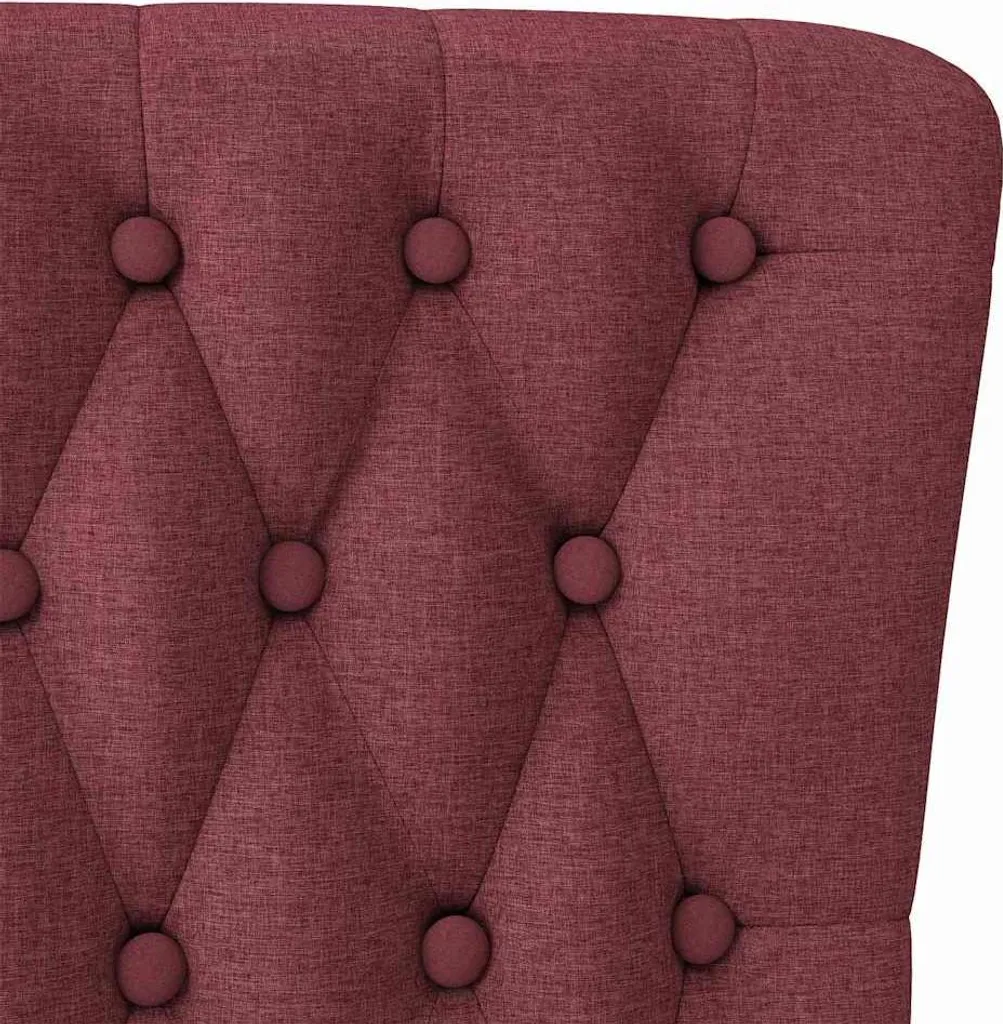 Lit d'appoint compact fauteuil-lit vidaXL tissu rouge pour petits salons