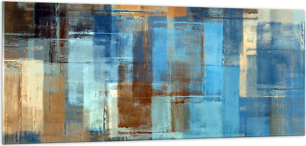 Bilder auf glas - Abstraktion modern - 100x40cm - Glasbilder - Wandbilder - Kunstdruck - zum Aufhängen bereit - Wanddekoration aus Glas - Glas Bil...