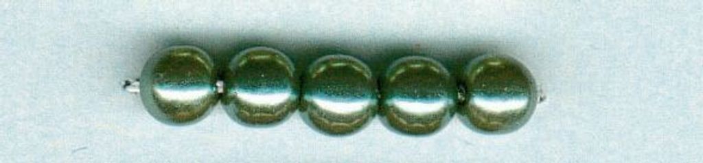 Glorex Wachs Perlen 6 mm 60 Stück, tanne