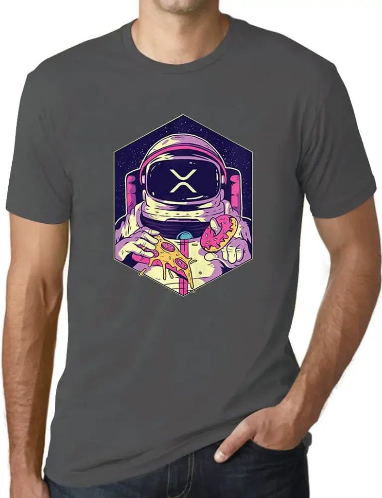 Herren Grafik T-Shirt Xrp Symbol Kryptowährung auf dem Mond – Xrp Symbol Cryptocurrency To The Moon – Öko-Verantwortlich Vintage Jahrgang Kur...