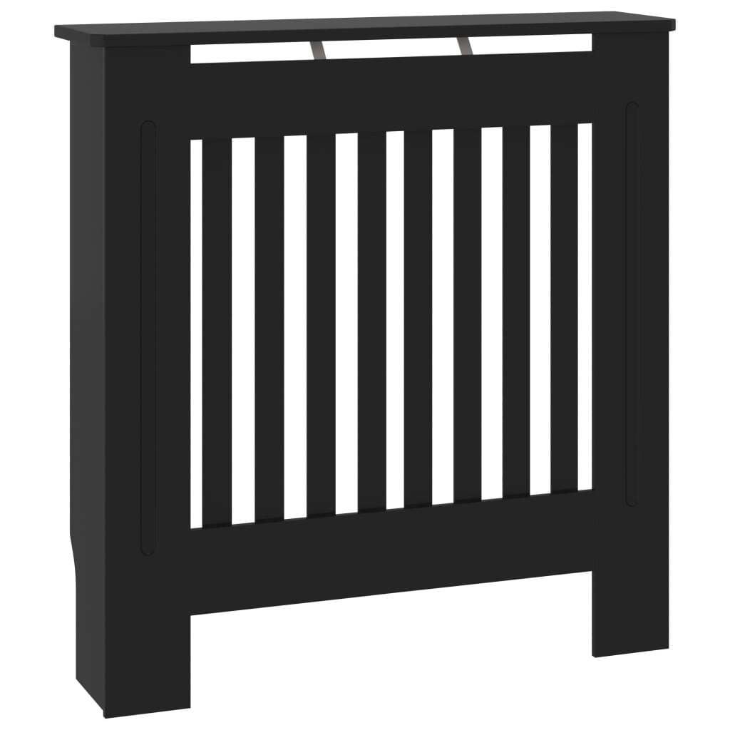 vidaXL Obudowa grzejnika z płyty MDF czarna 78 cm Zdjęcie produktu 