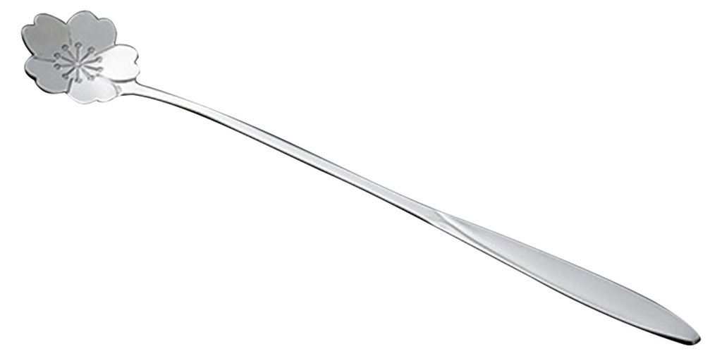 Langer Griff, fein strukturierter Edelstahl-Rührlöffel für Kaffee zu Hause