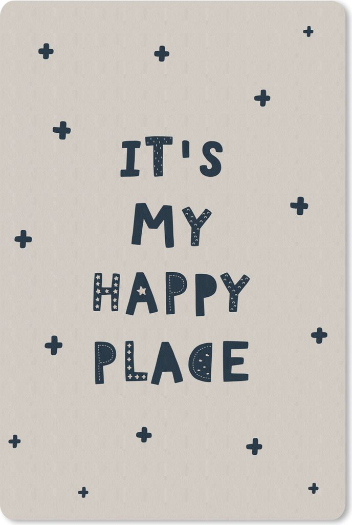 MuchoWow Mauspad Mousepad Zitate - Es ist mein glücklicher Ort - Sprichwörter - Kinder - Baby - Jungen - Mädchen 18x27 cm - Mousepads - Maus M...