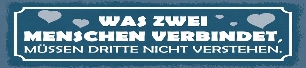 vianmo Holzschild 10x46 cm was zwei Menschen verbindet
