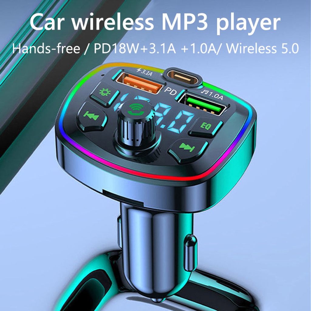 Bluetooth FM Transmitter Auto Kfz Radio Adapter mit Dual USB Ladegerät für  Handy
