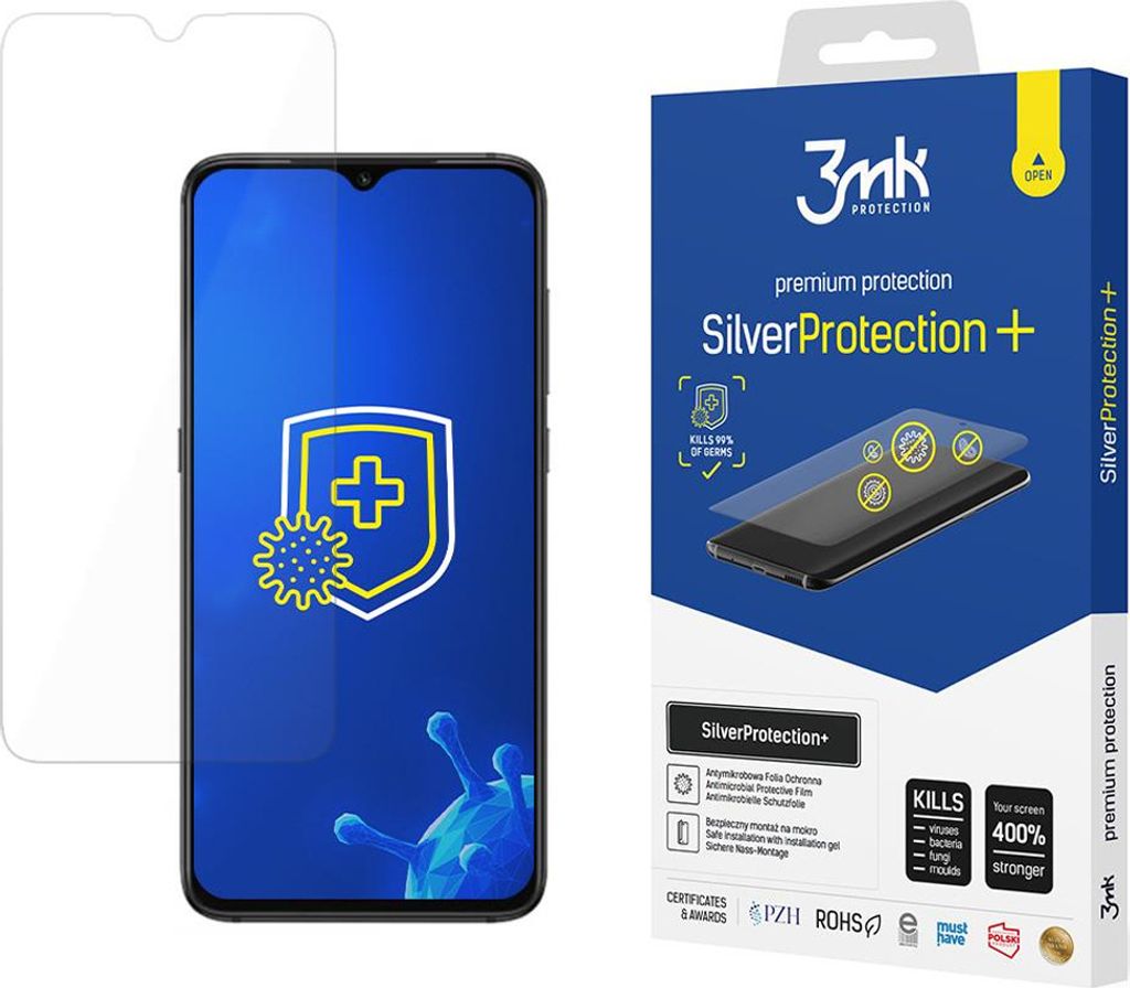 3mk Display Antimikrobielle Schutzfolie SilverProtection+ fr Xiaomi Redmi 9A/9AT 0,21mm Self-Heal