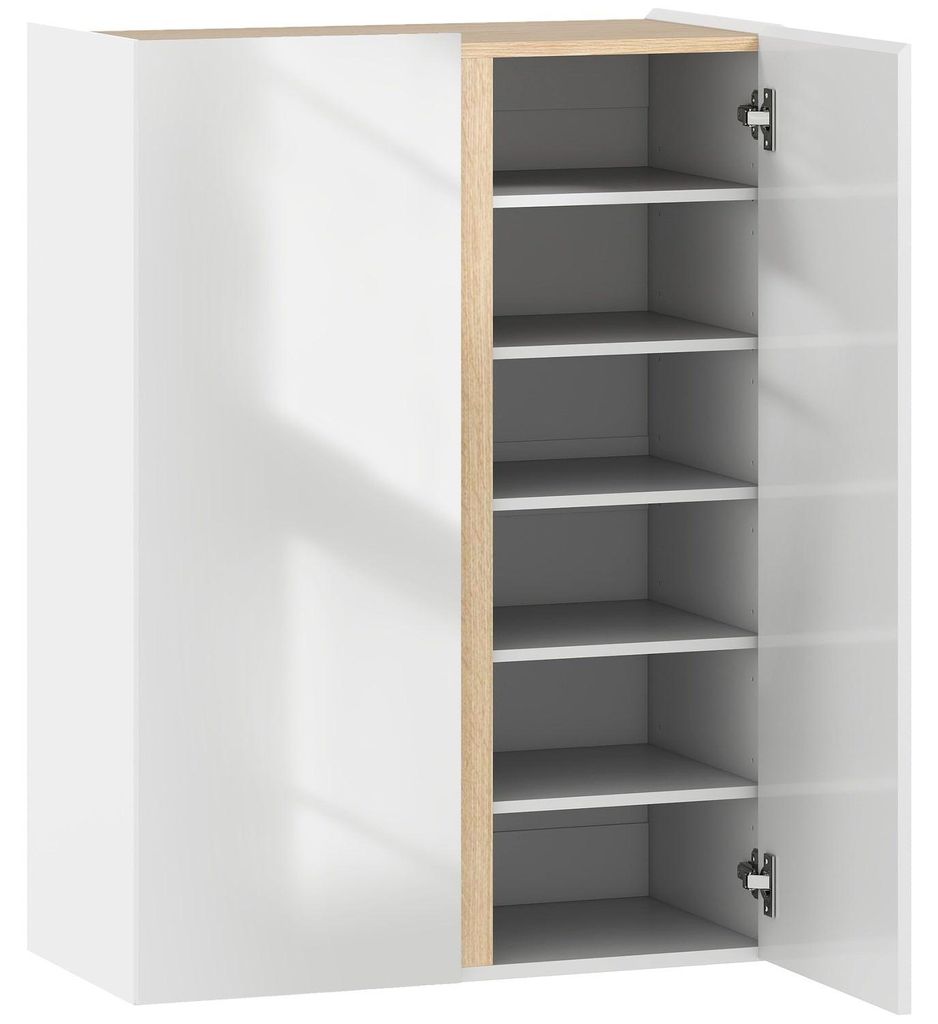 Schuhschrank mit Soft-Close, 6-stöckig, für 18 Paar, weiß