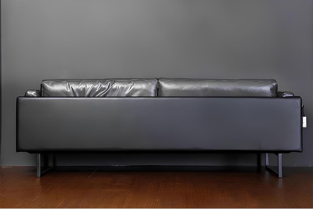 Dreisitzer Couch Polster Design Sofa Moderne 3er Sitz Sofas Zimmer Möbel Schwarz