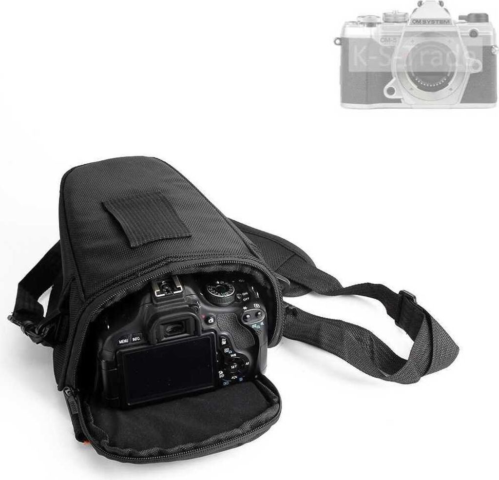 K-S-Trade Kameratasche Fototasche Schultertasche Umhängetasche kompatibel mit OM System OM-5 Colt für Systemkameras Schutzhülle bag Zubehörtasche