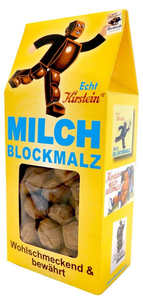 Kirsteins Milch Blockmalz Bonbons eine Spezialität aus der Box 150g