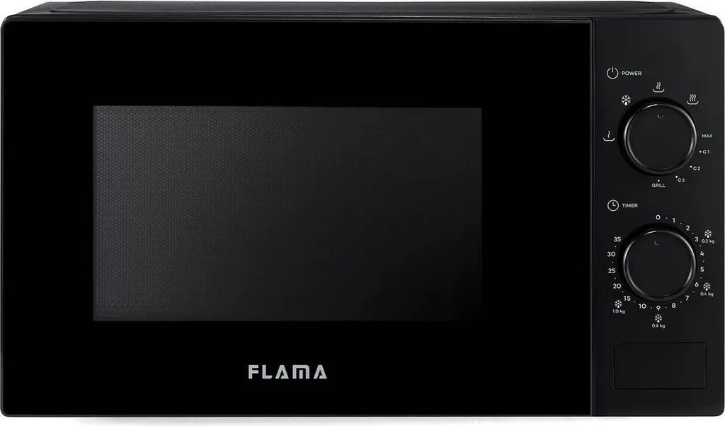 Microonde con grill Flama 1889FL Nero 700 W 20 L