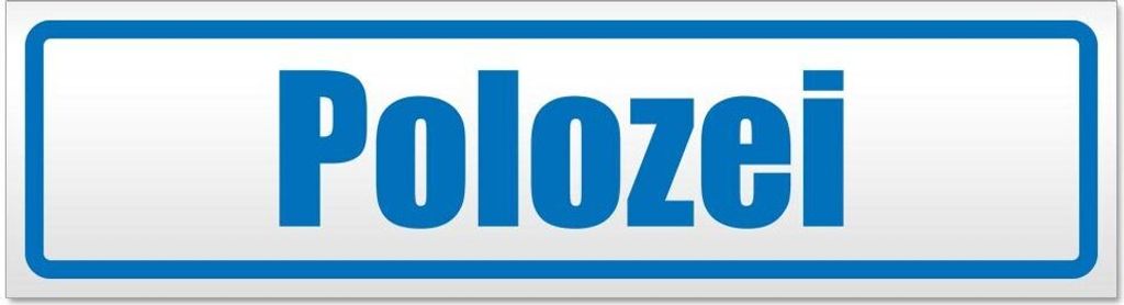 Kiwistar - Autoaufkleber - Blau - 30 x 5,3 cm - Polozei - Hinweis Aufkleber Sticker für Auto, Kfz, Fahrrad, PKW, LKW