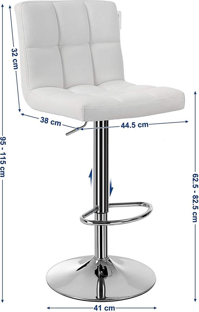 Artenat Barové stoličky Faux (SET 2 ks), syntetická koža, Obrázok produktu 3