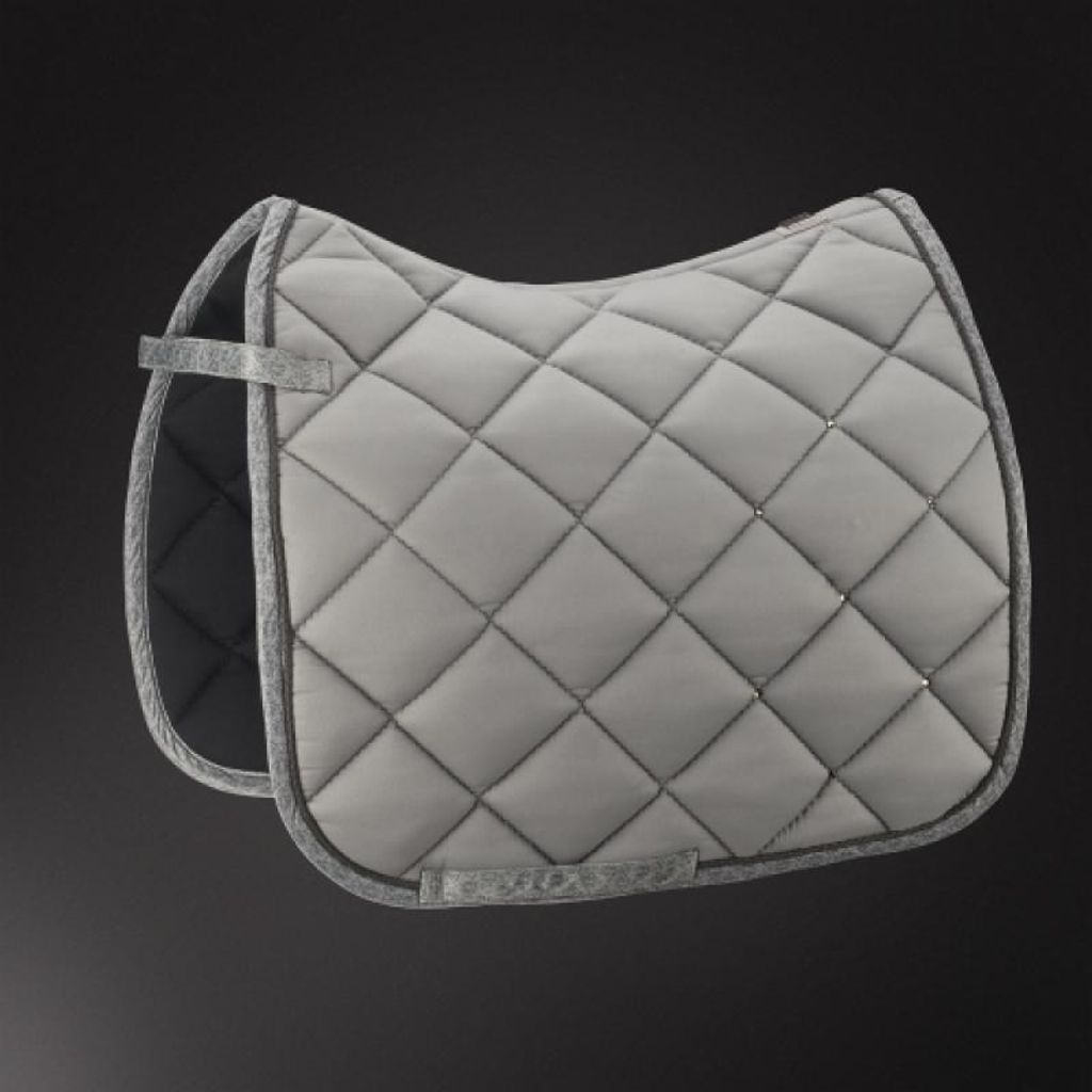 Eskadron Platinum Schabracke " CO Crystal " , silvergrey Form - Dressur Farbe - silvergrey