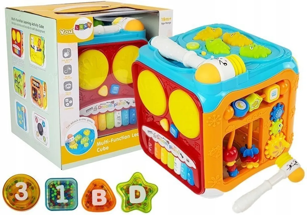 Baby cube edu. trieur interactif à effets sonores et lumières douces